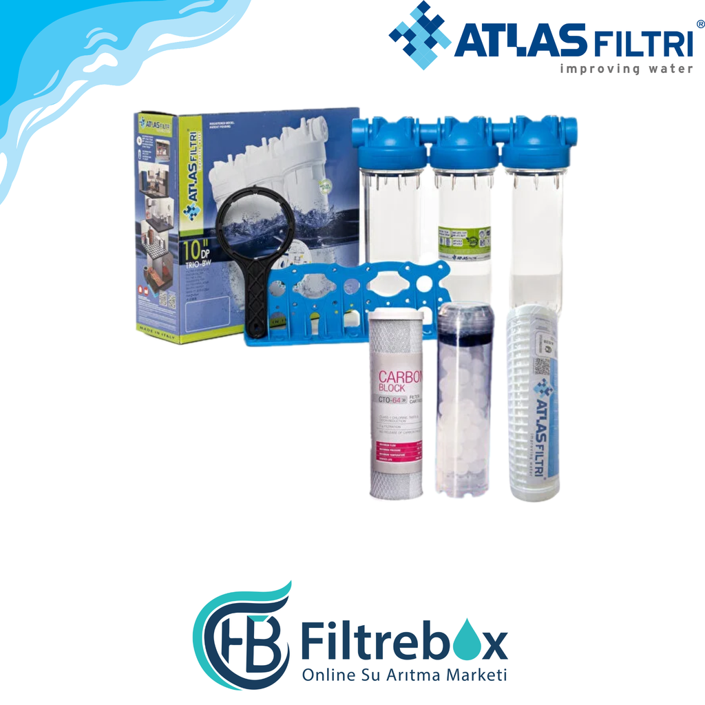 Atlas - 10'' Üçlü Grup Housing (Filtre Dahil)