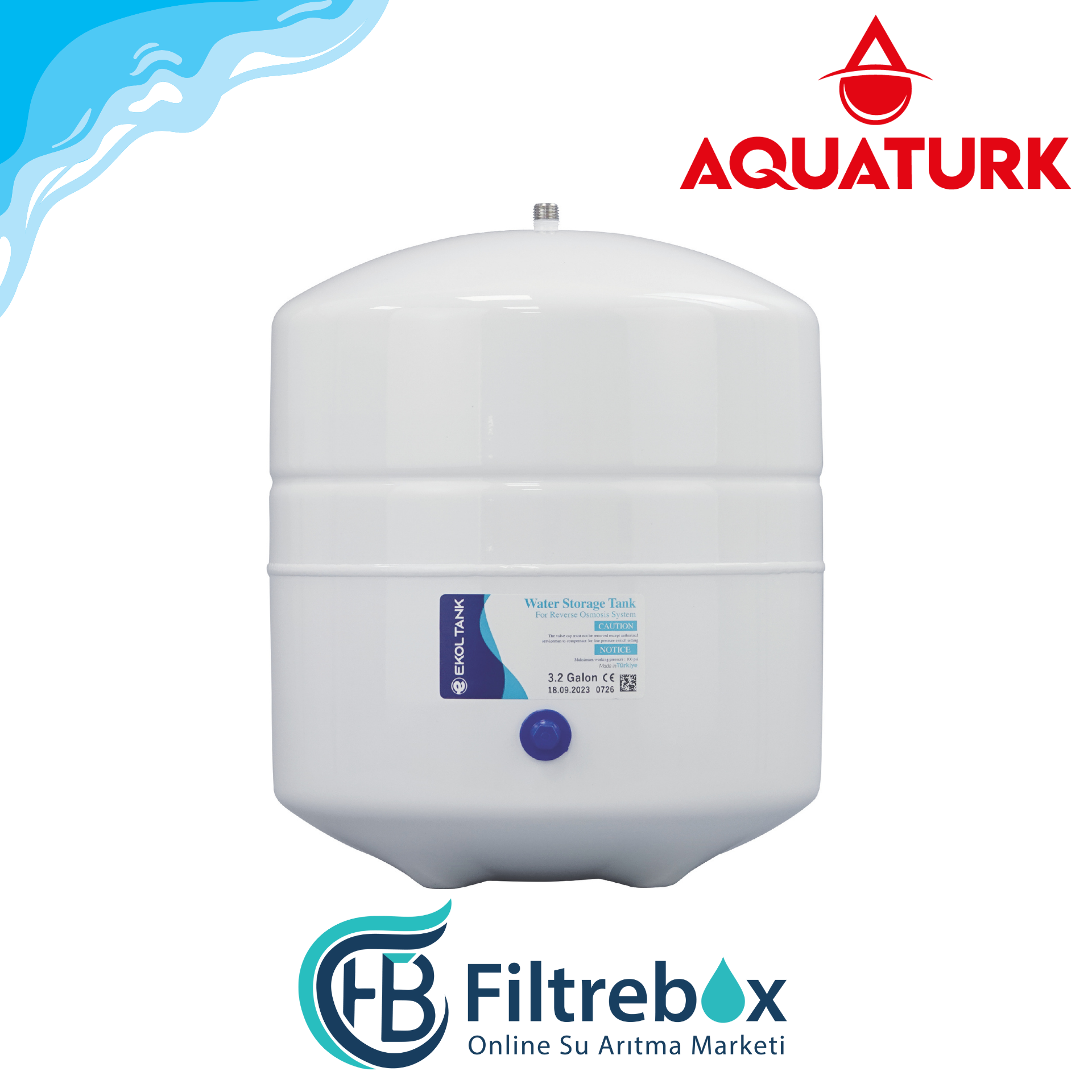 Ekol Tank - 3.2 Galon Metal Basınç Denge Tankı (12 LT)