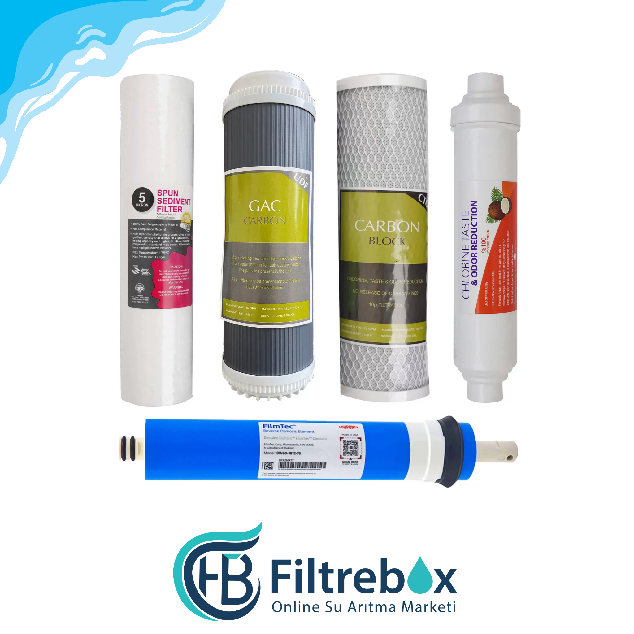 5'li Filtre Seti - 10'' Açık Kasa