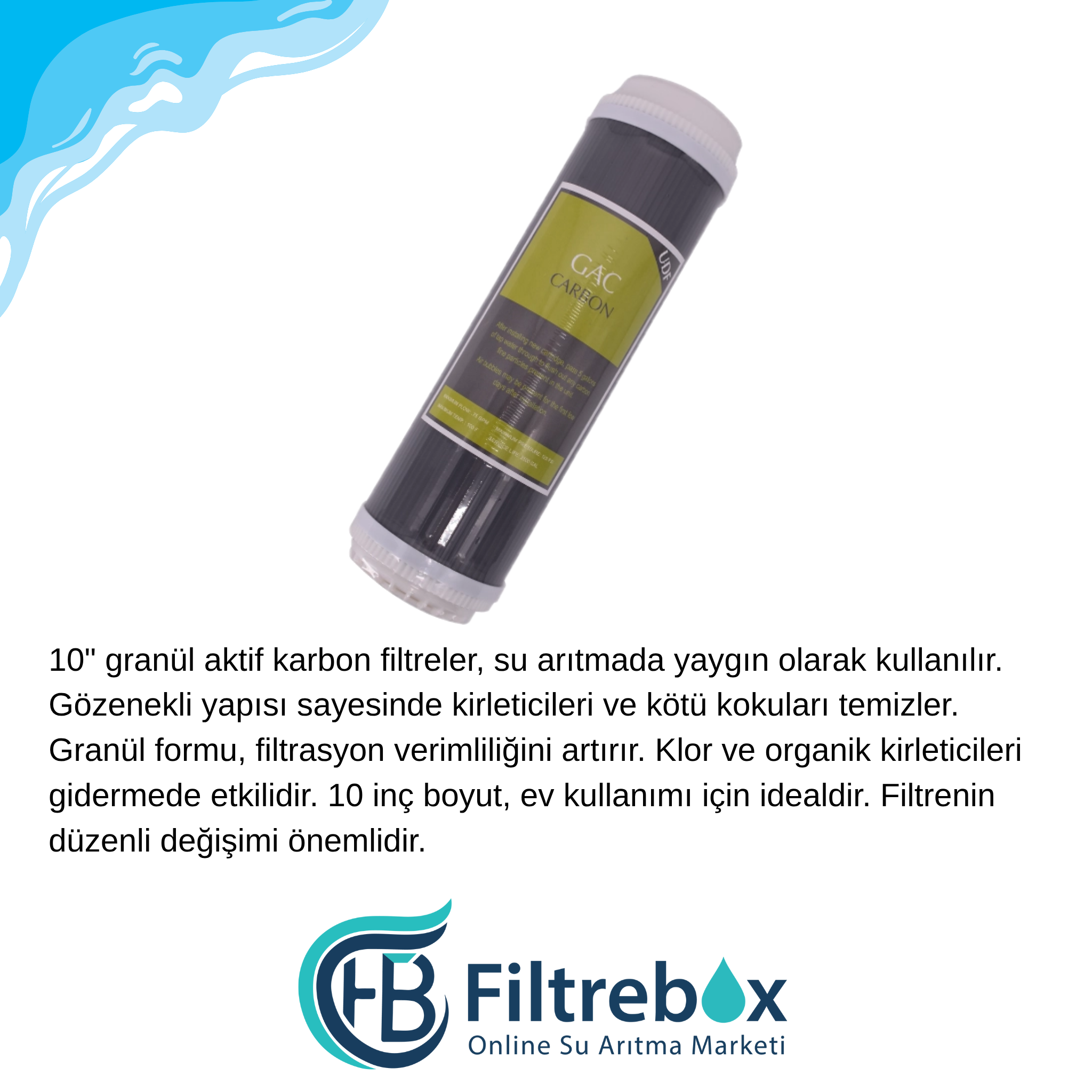 10'' GAC Granül Karbon Filtre