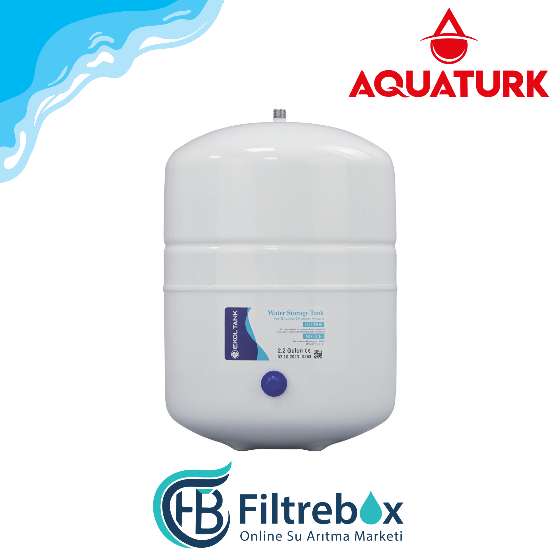 Ekol Tank - 2.2 Galon Metal Basınç Denge Tankı (8 LT)