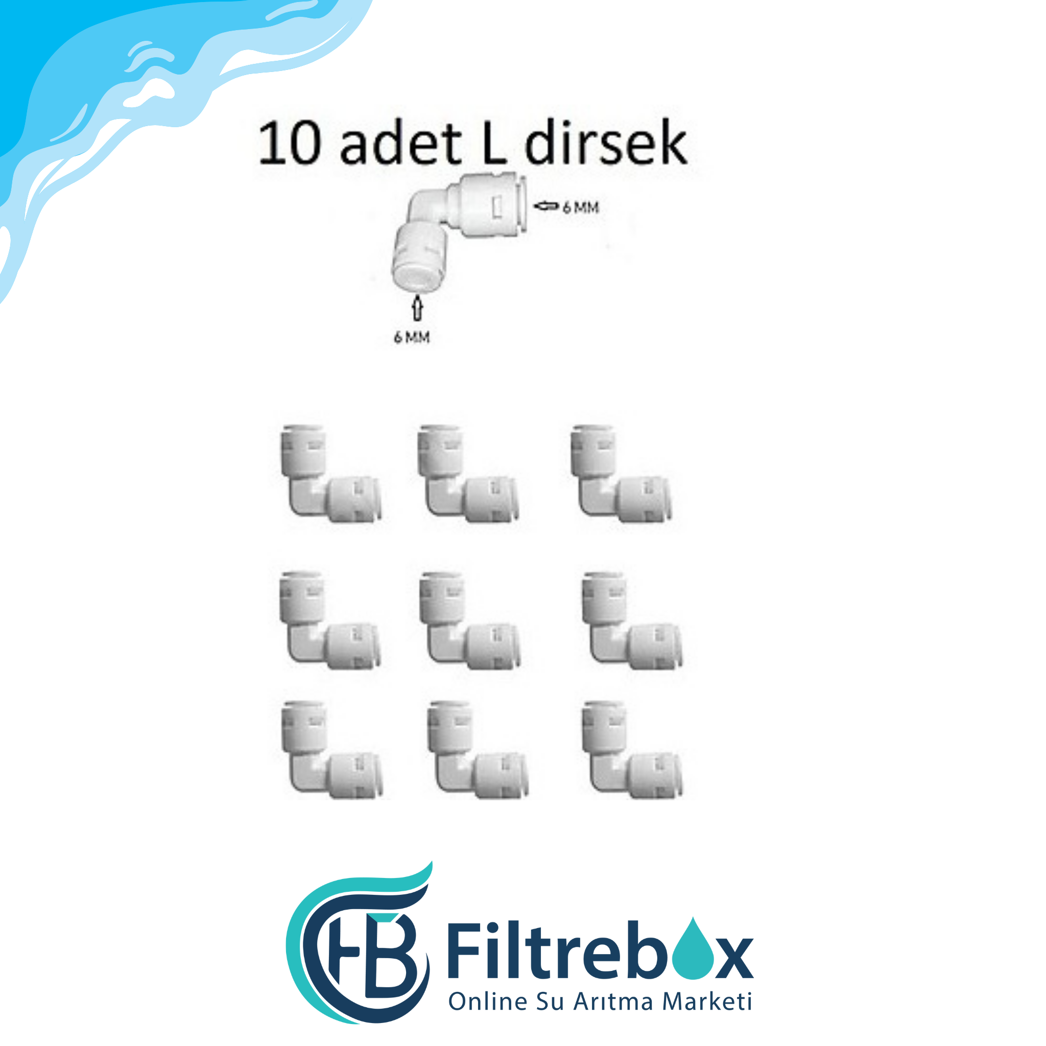 10'lu Dirsek 6mm Uyumlu